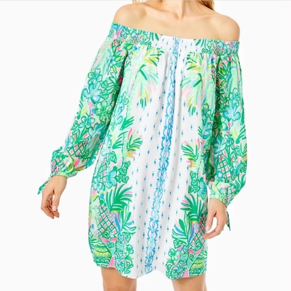 Lilly Pulitzer Mary Ellen off the shoulder dress XXS dress - Picture 9 of 9